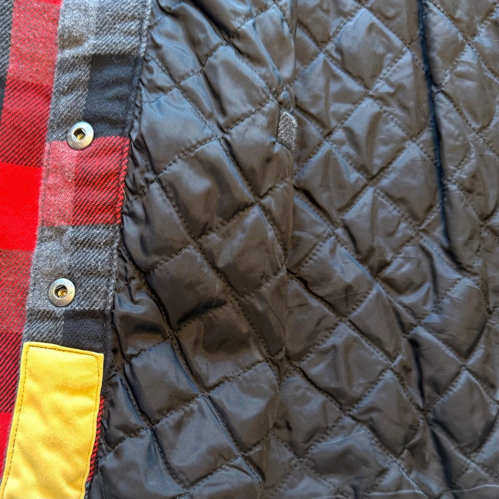 Duluth Trading Co Red Buffalo Plaid Quilted 100% Cotton Shacket WOMENS S, KID XL - Picture 7 of 10